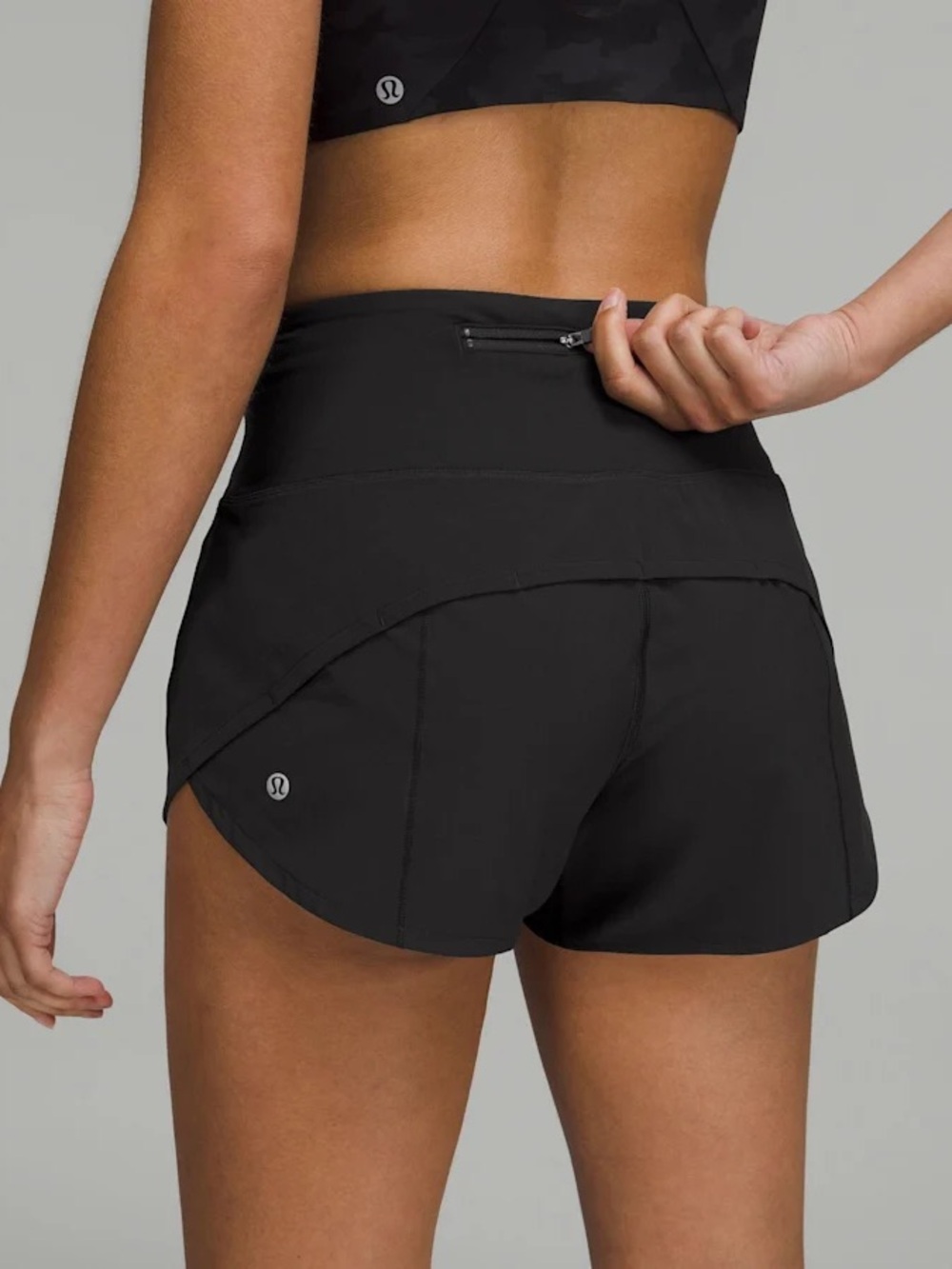 Lululemon Speed Up High-Rise Lined Short 2.5" in Black
